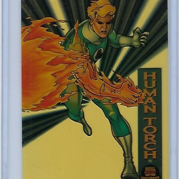 1994 Marvel Universe Trading Card - Human Torch - Suspended Animation - Picture 1 of 2